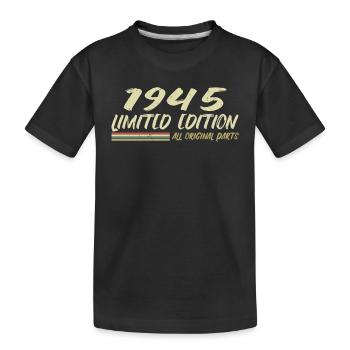 1945 Birthday Gift Idea 1945 - Kids' Premium Organic T-Shirt - black - Front