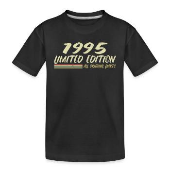 1995 Geburtstagsgeschenkidee 1995 - Kinder Premium Bio T-Shirt - Schwarz - Vorne