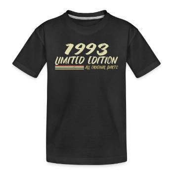 1993 Geburtstagsgeschenkidee 1993 - Kinder Premium Bio T-Shirt - Schwarz - Vorne