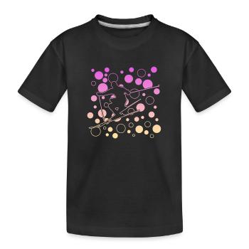 Ski - Kinder Premium Bio T-Shirt - Schwarz - Vorne