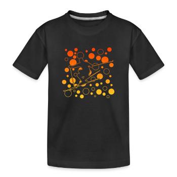 skiing - ski fahren - skier - ski - Kinder Premium Bio T-Shirt - Schwarz - Vorne