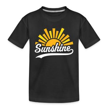 Sunshine - Kids' Premium Organic T-Shirt - black - Front