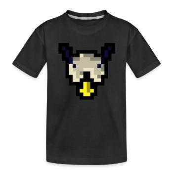 Pixel Hund - Kinder Premium Bio T-Shirt - Schwarz - Vorne
