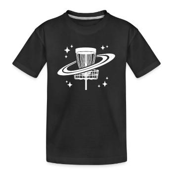 Disc Golf Spieler vintage retro Design Discgolf - Kinder Premium Bio T-Shirt - Schwarz - Vorne