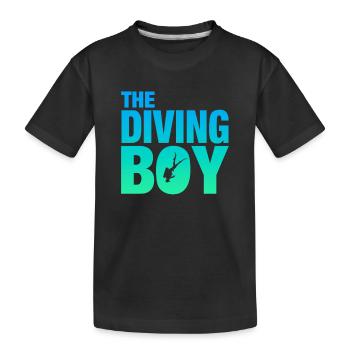 The Diving Boy, Tauchen, Diving - Kinder Premium Bio T-Shirt - Schwarz - Vorne