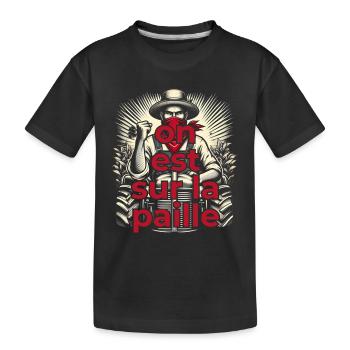 We're on the fence - Kids' Premium Organic T-Shirt - black - Front