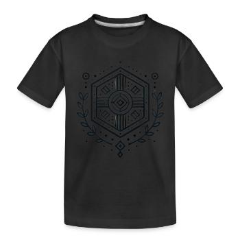 Insigne de bouclier géométrique minimaliste - T-shirt bio Premium Enfant - noir - Devant
