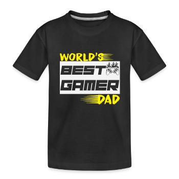 FATHER S DAY Gamer - Kinder Premium Bio T-Shirt - Schwarz - Vorne