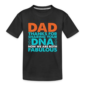 Drôle de forme de cadeau de fête des pères pour le fils et la fille - T-shirt bio Premium Enfant - noir - Devant