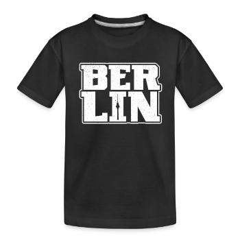 Berliner Design Hauptstadt Souvenir Berlin - Kinder Premium Bio T-Shirt - Schwarz - Vorne