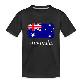 Australien, Flagge, Flag from Australia - Kinder Premium Bio T-Shirt - Schwarz - Vorne