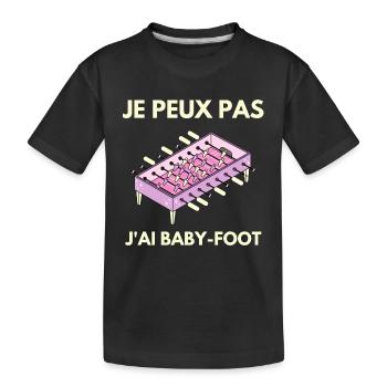 I can't I have foosball table - Kids' Premium Organic T-Shirt - black - Front