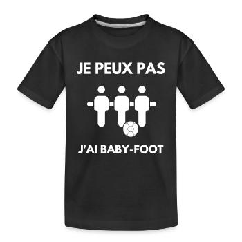 Ich kann nicht, ich habe einen Tischkicker - Kinder Premium Bio T-Shirt - Schwarz - Vorne