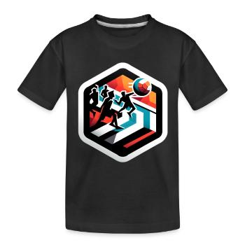 Gaga Ball Dodgeball Hexagon Pit Sport Team Game - Kids' Premium Organic T-Shirt - black - Front
