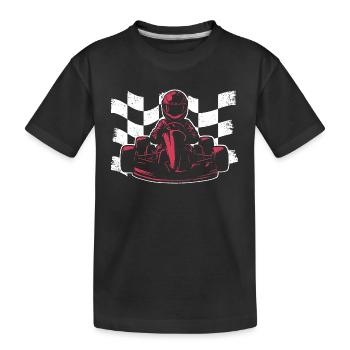 Kart Race Karts Kart Sport Garçons Hommes Go-Kart - T-shirt bio Premium Enfant - noir - Devant