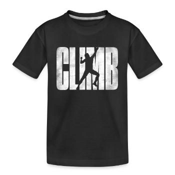 Escalade Montagnes Grimpeurs Escalade de bloc Escalade - T-shirt bio Premium Enfant - noir - Devant