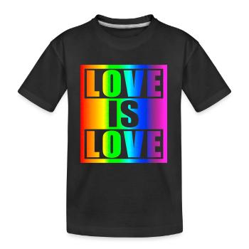 Love is love - Kinder Premium Bio T-Shirt - Schwarz - Vorne