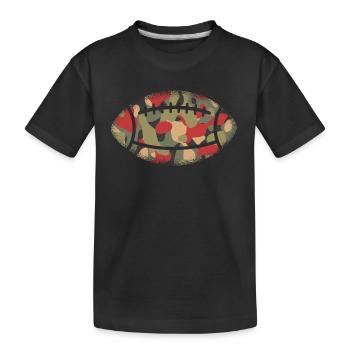 Football américain Ballon Garçons Football masculin - T-shirt bio Premium Enfant - noir - Devant