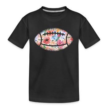 Football américain ballon enfants femmes football - T-shirt bio Premium Enfant - noir - Devant