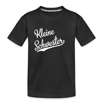 Kleine Schwester - Kinder Premium Bio T-Shirt - Schwarz - Vorne