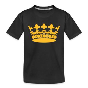 Crown Winner King Queen Princess - Kids' Premium Organic T-Shirt - black - Front