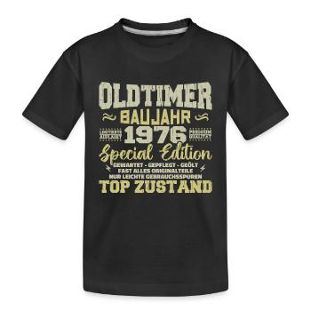 Vintage 1976 Born Retro Birthday Vintage - Kids' Premium Organic T-Shirt - black - Front