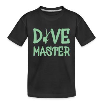 Dive Master Diving Scuba Diver - Kinder Premium Bio T-Shirt - Schwarz - Vorne