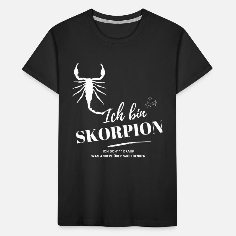 Ich bin Skorpion Sternzeichen Astrologie Kinder Premium Bio T-Shirt