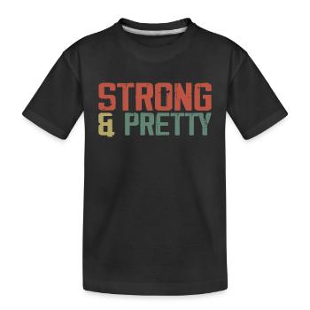 Strong And Pretty Funny Strongman Gym Workout - T-shirt bio Premium Enfant - noir - Devant