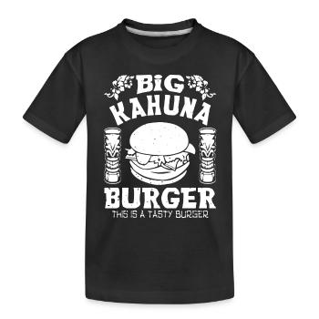 Große Kahuna Burger Shirt - Kinder Premium Bio T-Shirt - Schwarz - Vorne