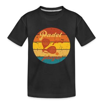Padel pro player retro - Kinder Premium Bio T-Shirt - Schwarz - Vorne