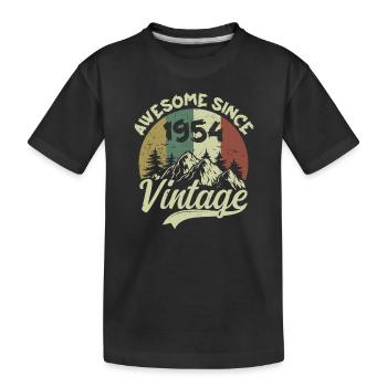 Jahrgang 1954 Geburtstagsgeschenk 1954 - Kinder Premium Bio T-Shirt - Schwarz - Vorne