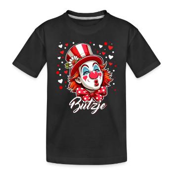 Kölner Karneval Kölsch Kölle Alaaf Bützje Veedel - Kinder Premium Bio T-Shirt - Schwarz - Vorne