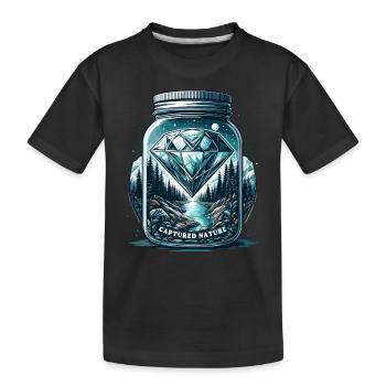 Naturjuwel im Glas - Kinder Premium Bio T-Shirt - Schwarz - Vorne