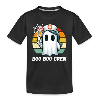 Halloween fantôme infirmière assistant médical drôle - T-shirt bio Premium Enfant - noir - Devant