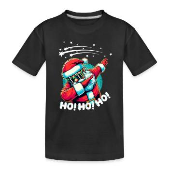 Dabbing du Père Noël avec des lunettes de soleil Ho Ho Ho - T-shirt bio Premium Enfant - noir - Devant