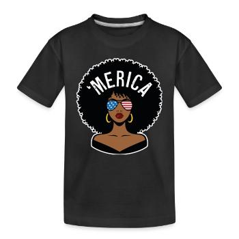 'merica Afro - T-shirt bio Premium Enfant - noir - Devant