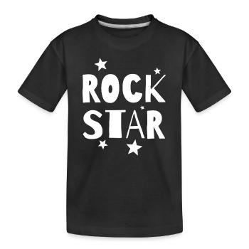 Rock Star - Kinder Premium Bio T-Shirt - Schwarz - Vorne
