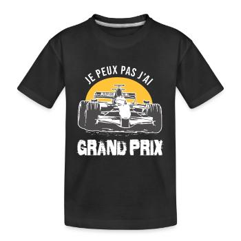 Je peux pas j ai Grand Prix course automobile - T-shirt bio Premium Enfant - noir - Devant