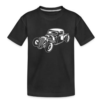 Hot Rod / Rat Rod 08_weiß - Kinder Premium Bio T-Shirt - Schwarz - Vorne