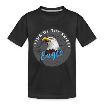 Bald Eagle t Shirt Design - T-shirt bio Premium Enfant - noir - Devant