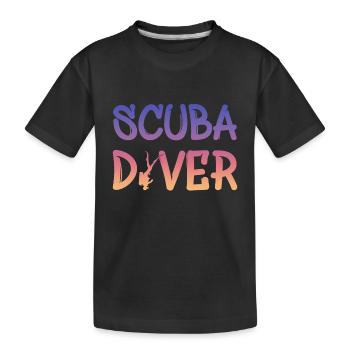 Scuba Diver - Kinder Premium Bio T-Shirt - Schwarz - Vorne