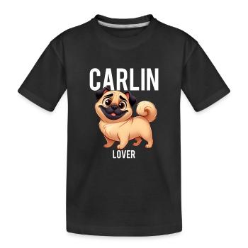 Mops-Liebhaber - Kinder Premium Bio T-Shirt - Schwarz - Vorne