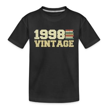 1998 Geburtstagsgeschenk 1998 Jahrgang 1998 Geschenk - Kinder Premium Bio T-Shirt - Schwarz - Vorne