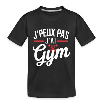 Ich kann nicht, ich habe ein Fitnessstudio - Kinder Premium Bio T-Shirt - Schwarz - Vorne