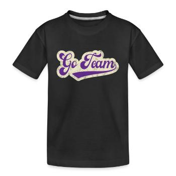 Go Team - Kids' Premium Organic T-Shirt - black - Front