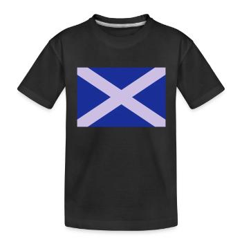 scotland flag - Kinder Premium Bio T-Shirt - Schwarz - Vorne