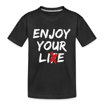 Profitez de votre déclaration de citation Lie Street Art - T-shirt bio Premium Enfant - noir - Devant