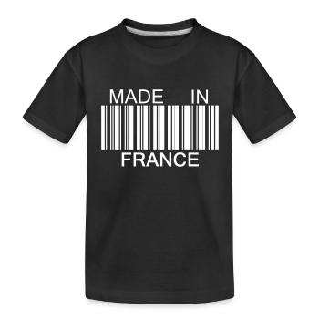 Made in France - Kids' Premium Organic T-Shirt - black - Front
