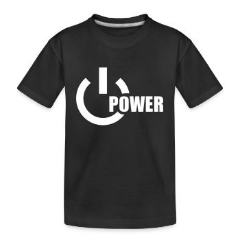 Power - Kids' Premium Organic T-Shirt - black - Front
